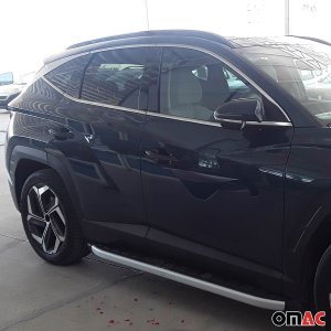 Hyundai Tucson Window Trim - Omac - S. Steel - Gloss Silver - 2022 Hyundai Tucson Window Trim - Omac - S. Steel - Gloss Silver - 2022